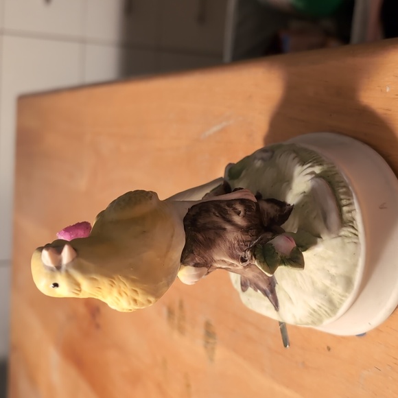 AVAILABLE VTG by Edna Mann Canary yellow Bird music box from Gotham Japan. - Picture 7 of 8